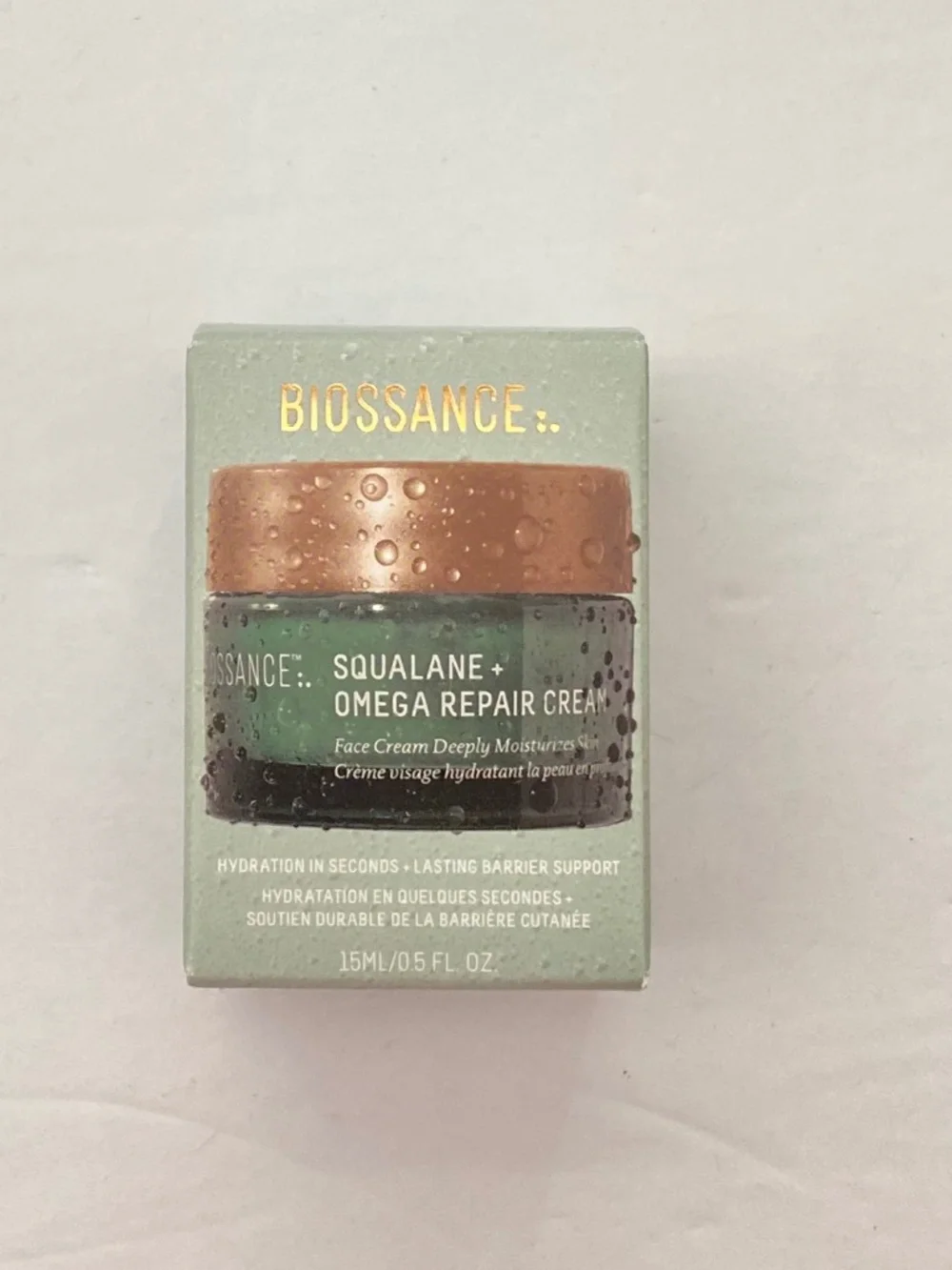 New Biossance  Mini Omega Repair Deep Hydration Moisturizer + Squalane